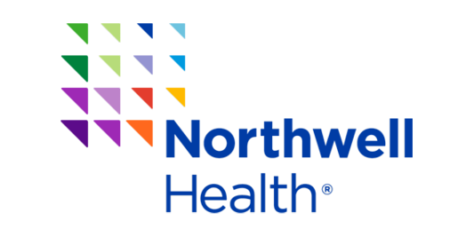 Northwell Health Logo. Small triangles of the colors of the rainbow arranged in a grid on the left with blue, sans serif text on the right reading "Northwell Health"