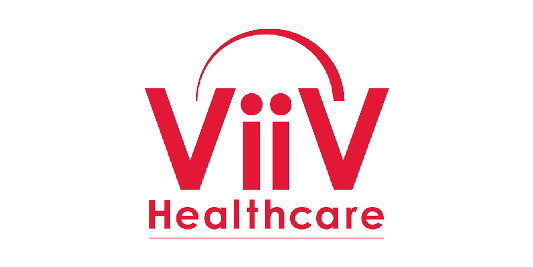 ViiV Logo. Red text reading Viiv Healthcare with an arch above